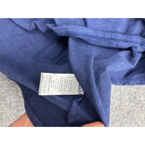 Horny Toad Dress Womens Small Blue Knit Long Sleeve V Neck Asymmetrical Hem - Picture 7 of 8